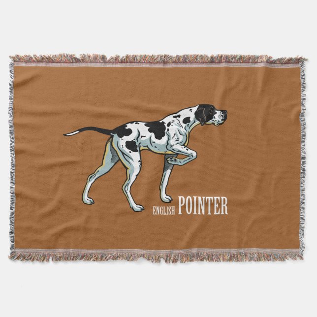 English pointer dog throw blanket (Front)