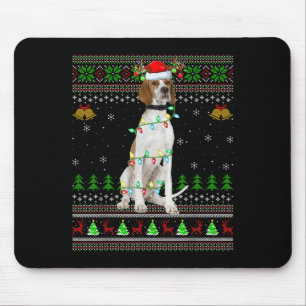 English Pointer Dog Ugly Christmas Sweaters Holida Mouse Pad