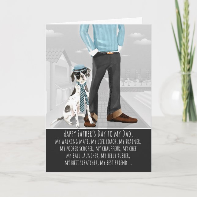 English Pointer from the Dog Father's Day Card (Front)
