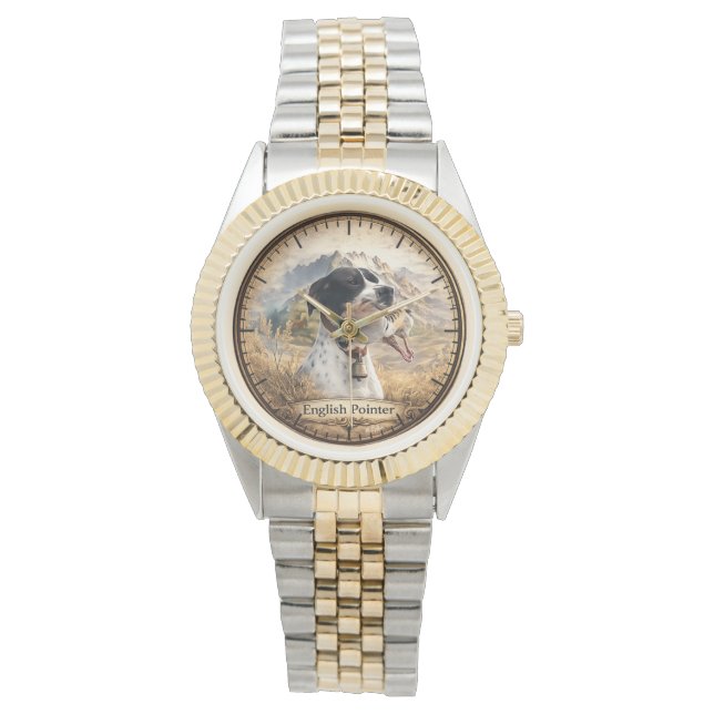 English Pointer Hunting ,Chukar partridge Watch (Front)
