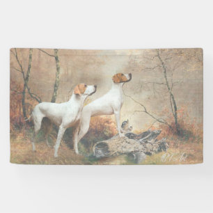 English Pointer is hunting the Pheasants Banner