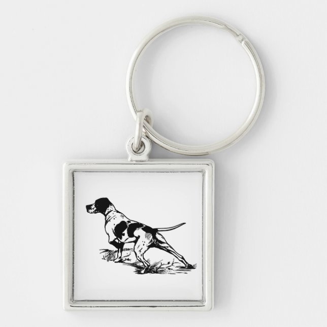 English Pointer Key Ring (Front)