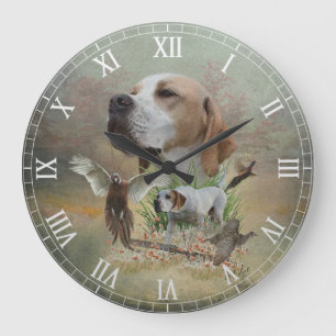 English Pointer  Large Clock