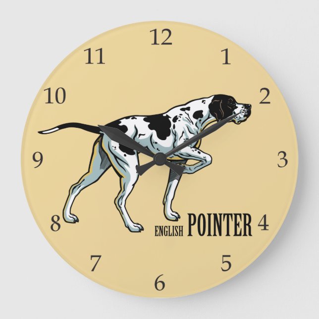 english pointer large clock (Front)