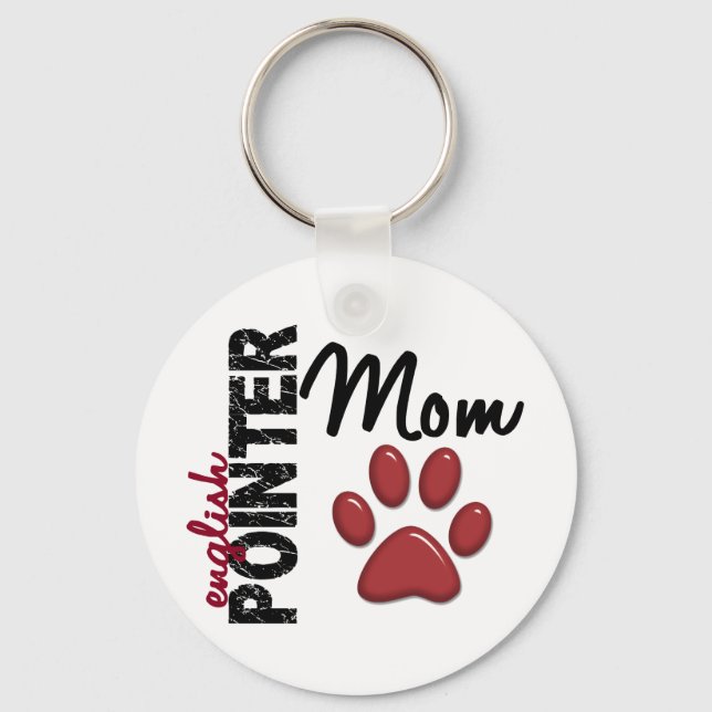 English Pointer Mum 2 Key Ring (Front)