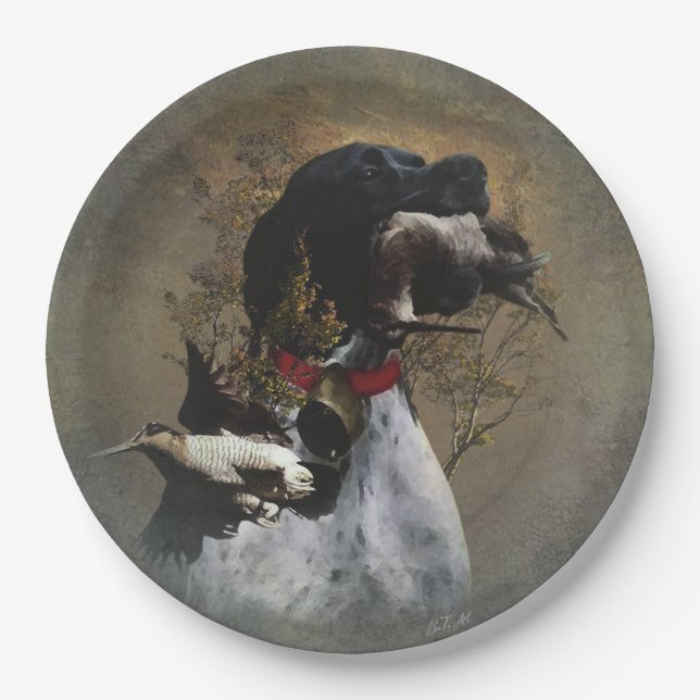 English Pointer    Paper Plate (Front)