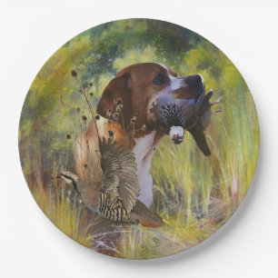 English Pointer Paper Plate