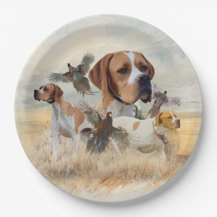 English Pointer Paper Plate