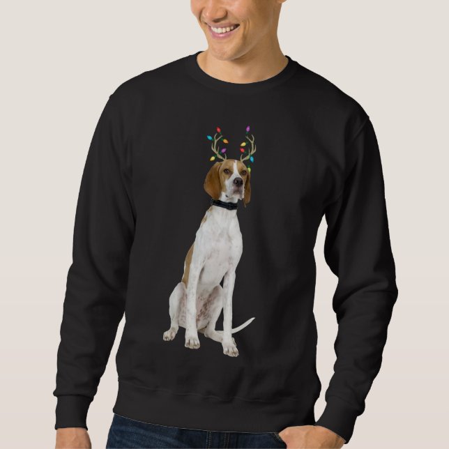 English Pointer Reindeer Christmas Dog Sweatshirt (Front)
