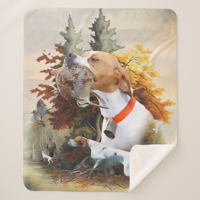 English Pointer     Sherpa Blanket (Front)