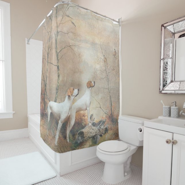 English Pointer Shower Curtain (In Situ)