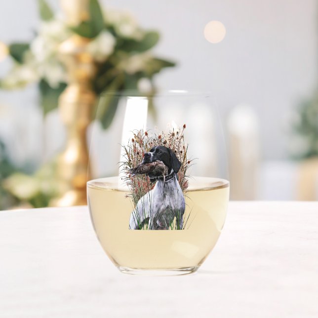 English pointer stemless wine glass (Insitu (Wedding))