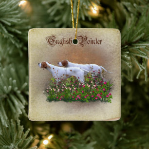 English Pointer Tapestry Poster Triptych Acrylic P Ceramic Ornament