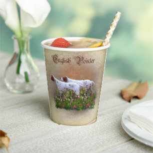 English Pointer Tapestry Poster Triptych Acrylic P Paper Cups