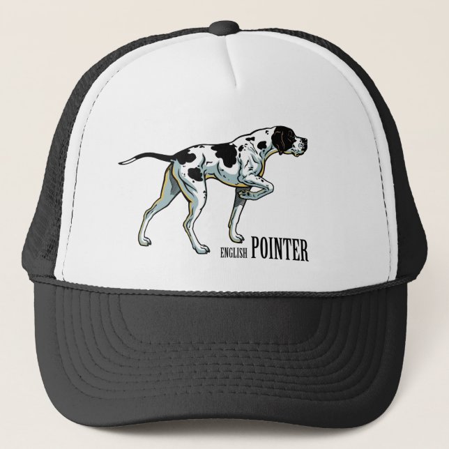 english pointer trucker hat (Front)