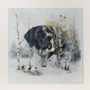 English Pointer , Woodcock Hunting Season , Art Jigsaw Puzzle