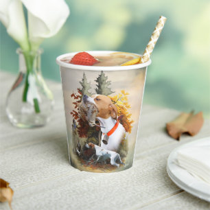 English pointer , Woodcock Hunting Season Paper Cups