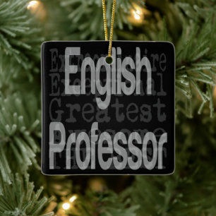 English Professor Extraordinaire Ceramic Ornament