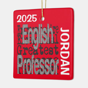 English Professor Extraordinaire CUSTOM Ceramic Ornament