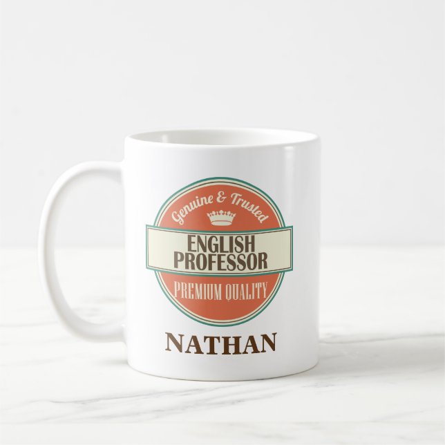 English Professor Personalised Office Mug Gift (Left)
