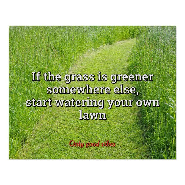 English proverbs about own business poster (Front)