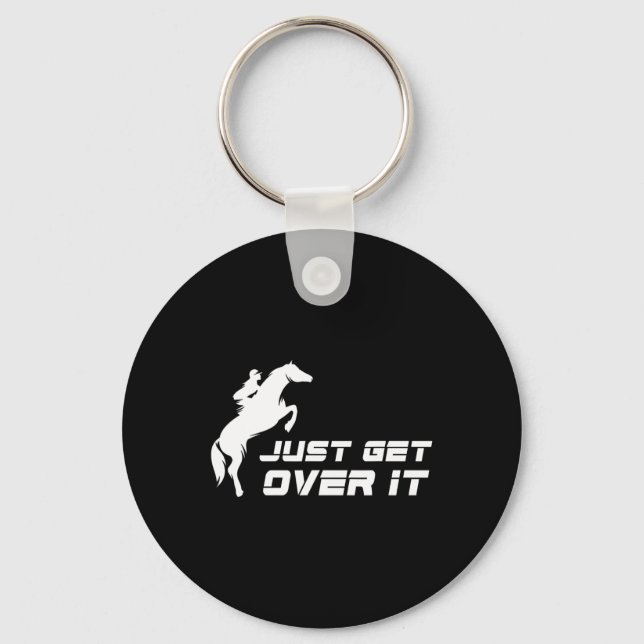 English Riding Hunter Jumper Girl Horseback Riding Key Ring (Front)