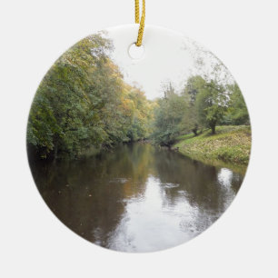 English river ceramic ornament