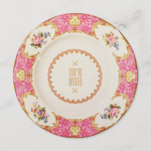 English Rose Garden Party High Tea Invitation