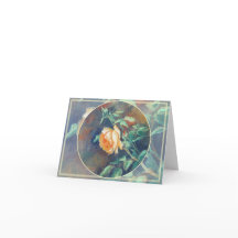 English Rose original art Folded Note Card