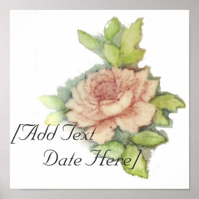 English Rose Poster-Customise Poster (Front)