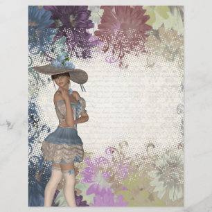English rose romantic girl flyer