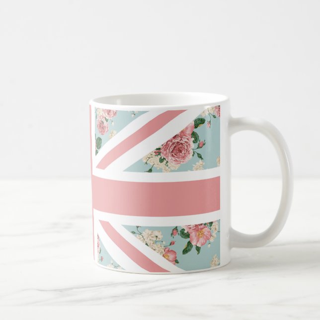 English Roses Union Jack Flag Coffee Mug (Right)
