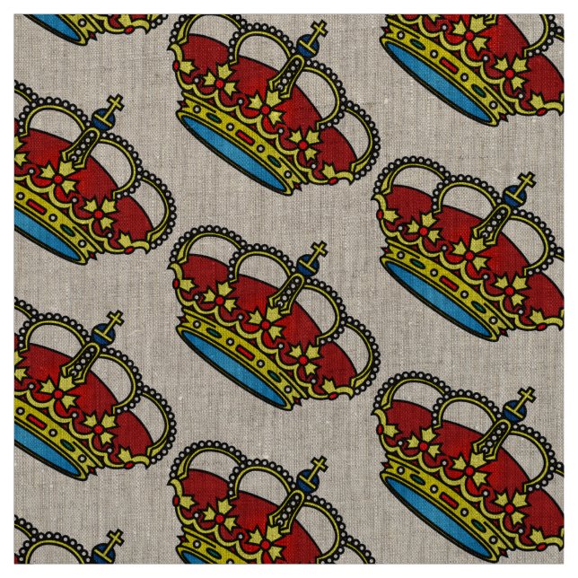 English Royal Crown Fabric (Swatch)