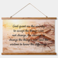 English Serenity Prayer with Cross and Crown