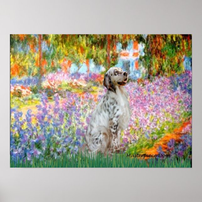 English Setter 1 - Garden Poster (Front)