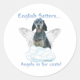 English Setter Angel Sticker
