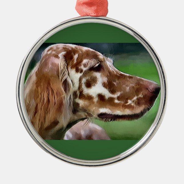 English Setter Art Metal Ornament (Front)