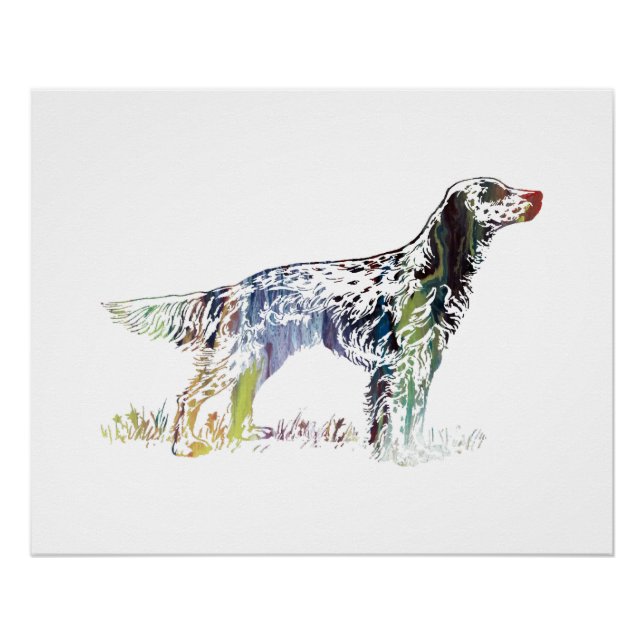 English setter art poster (Front)