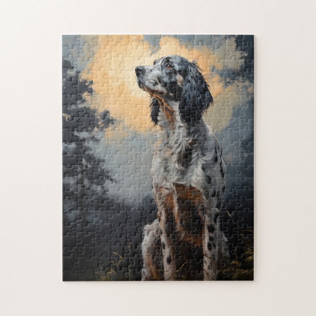 English Setter at night Jigsaw Puzzle (Vertical)