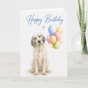 English Setter Birthday Card