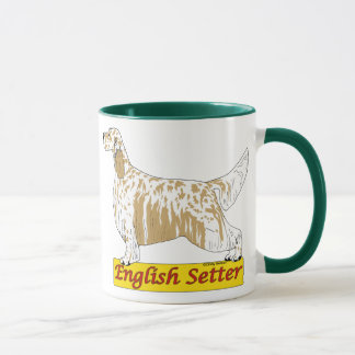 English Setter- blue and orange belton Mug
