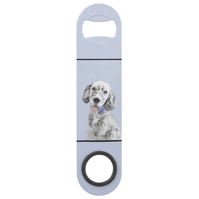 English Setter Blue Belton Painting Dog Art (Back)