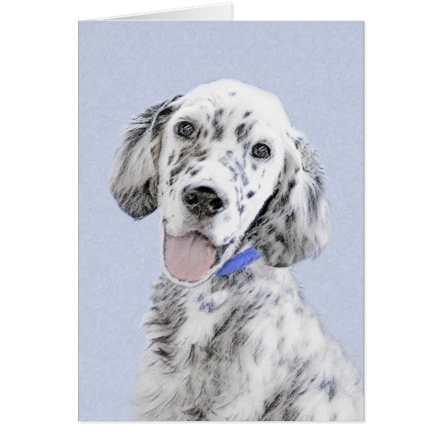 English Setter Blue Belton Painting Dog Art (Front)