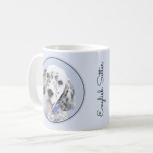 English Setter Blue Belton Painting Dog Art Coffee Mug