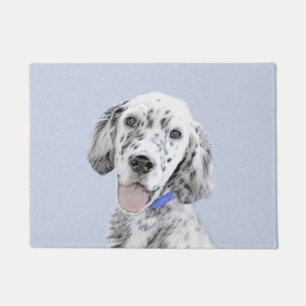 English Setter Blue Belton Painting Dog Art Doormat