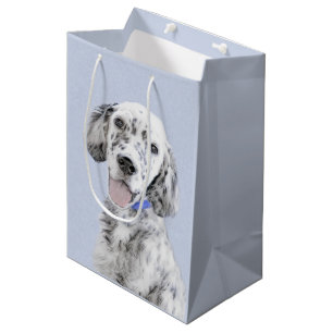 English Setter Blue Belton Painting Dog Art Medium Gift Bag
