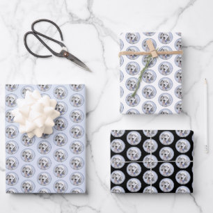 English Setter Blue Belton Painting Dog Art Wrapping Paper Sheet