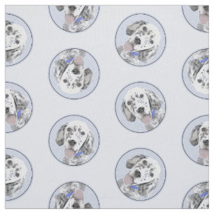 English Setter Blue Belton Painting Pet Dog Art Fabric
