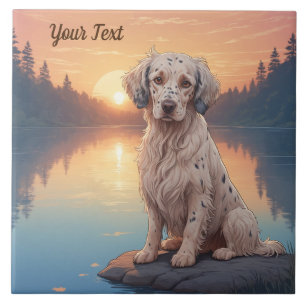 English Setter by Lake Ceramic Tile