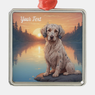 English Setter by Lake Metal Ornament